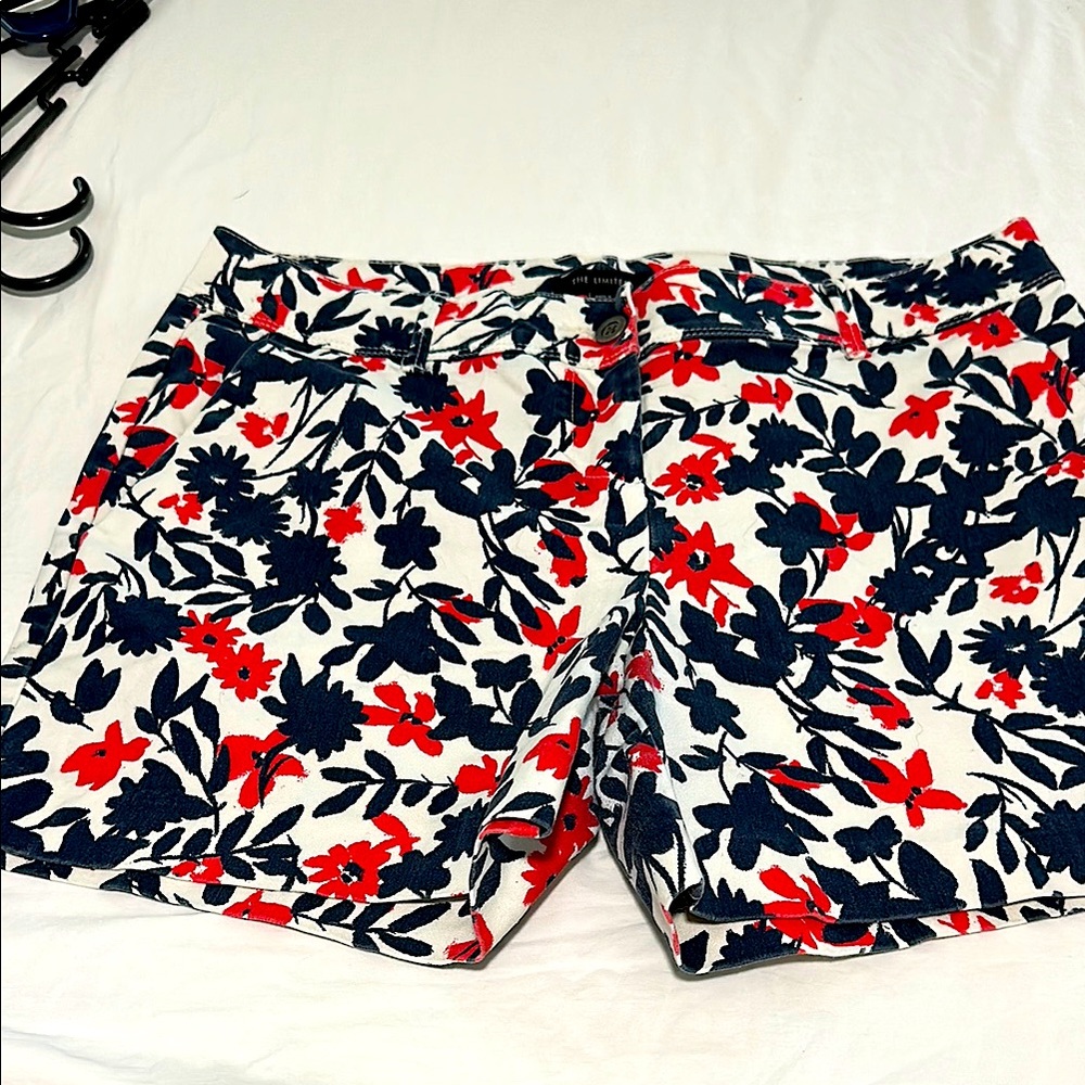 The Limited Red and Black Bermuda Shorts